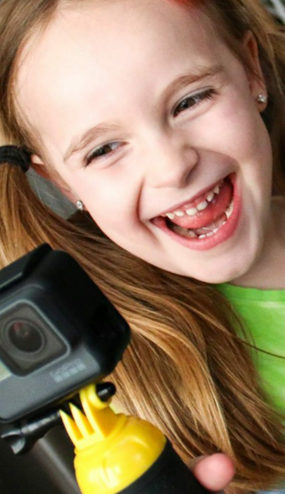 Girl recording a video