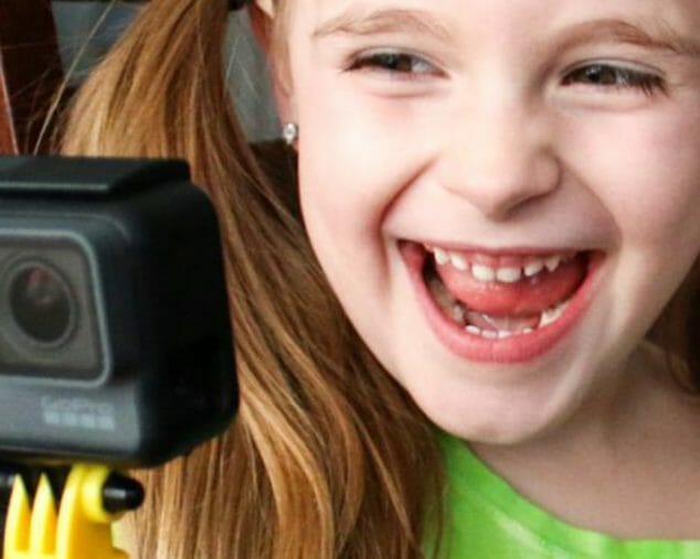 Girl recording a video