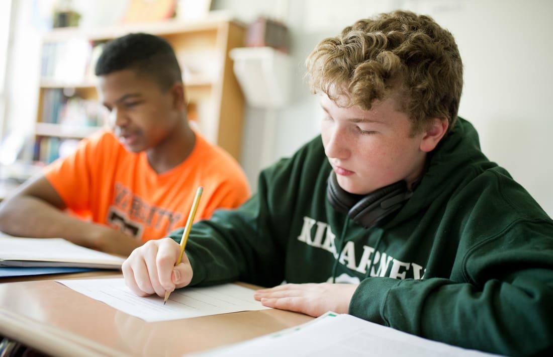 Older male student in a writing program