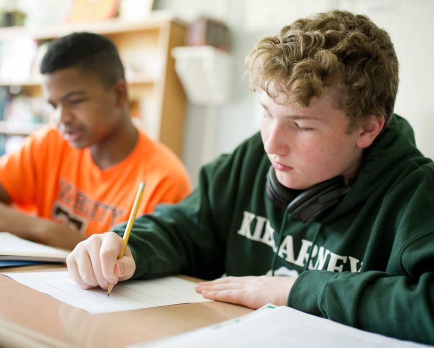 Older male student in a writing program