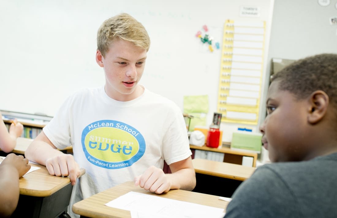 Boys at desks at the Keep it Fresh program