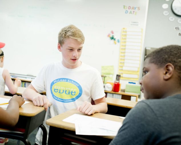 Boys at desks at the Keep it Fresh program