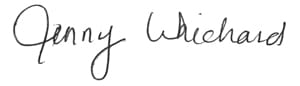 Jenny Whichard's signature